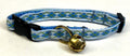 Light Blue with Blue and Green Argyle Design Cat Collar