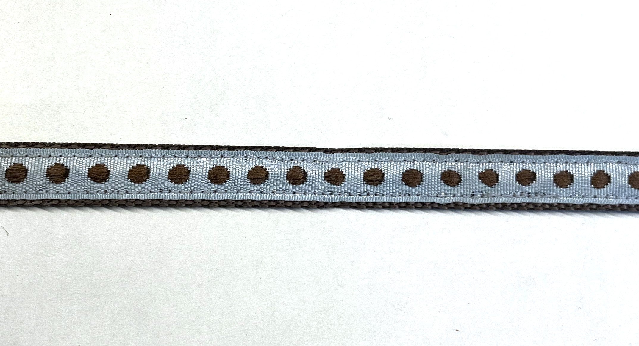 Light Blue with Brown Dot Chain Martingale Collar 1/2