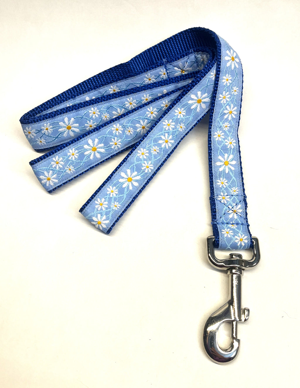Light Blue with Daisies Dog Leash 1in