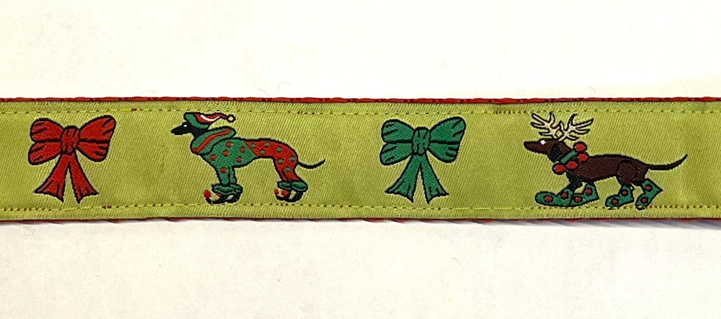 Christmas Dogs & Bows Dog Leash 1in
