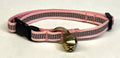 Light Pink & Brown Stripe Cat Collar