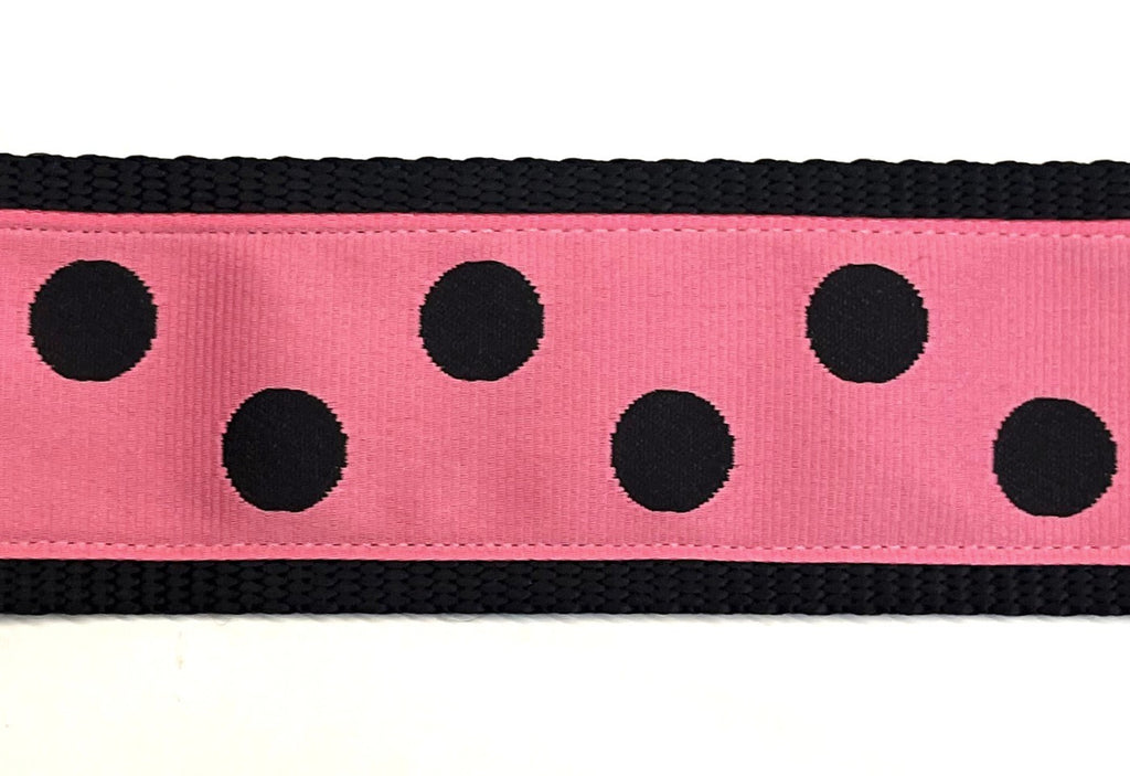 Pink with Black Dots Dog Collar 2in