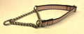 Light Pink with Brown Polka Dots Chain Martingale Collar 1/2
