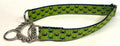 Lime Green with Navy Little Crabs Chain Martingale Collar 1in