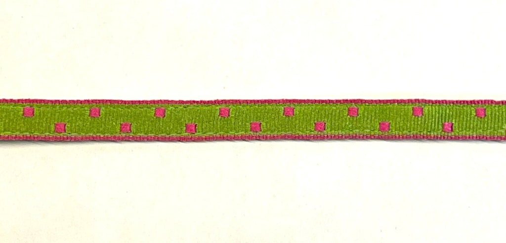 Lime Green with Pink Square Dots Cat Collar