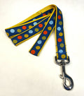 Navy Blue with Colorful Dots Dog Leash 1in