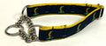 Navy Blue with Golfer Chain Martingale Collar 1in