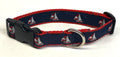 Navy with Sailboats Dog Collar 1in