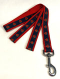 Navy with Strawberries Dog Leash 1in