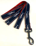 Navy with Swordfish Dog Leash 1in