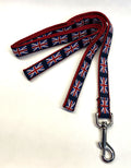 Navy Blue with Union Jack Dog Leash 3/4