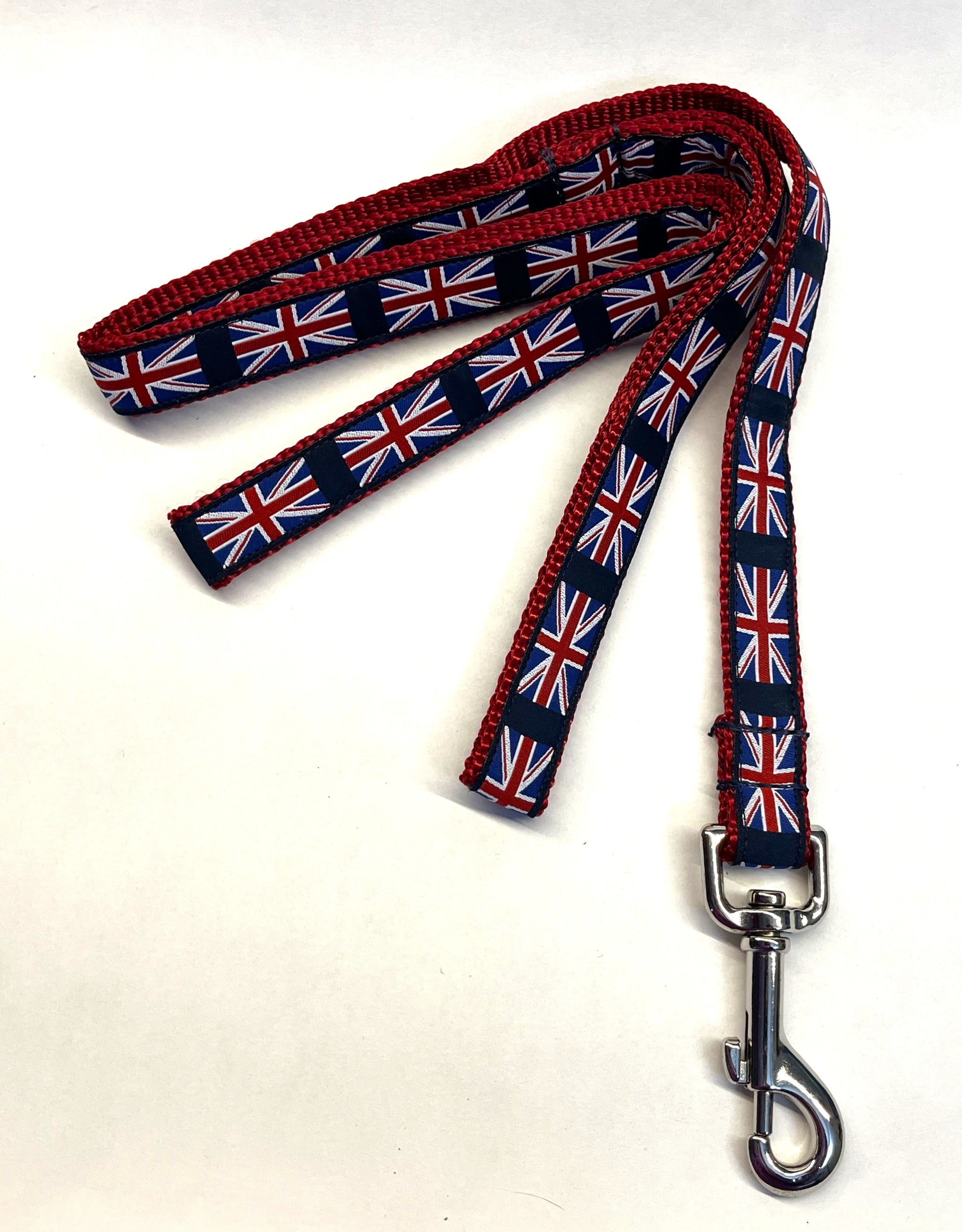 Navy Blue with Union Jack Dog Leash 3/4
