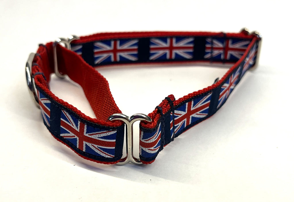 Navy Blue with Union Jack Martingale Collar 3/4