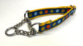 Navy Blue with Colorful Dots Chain Martingale Collar 3/4
