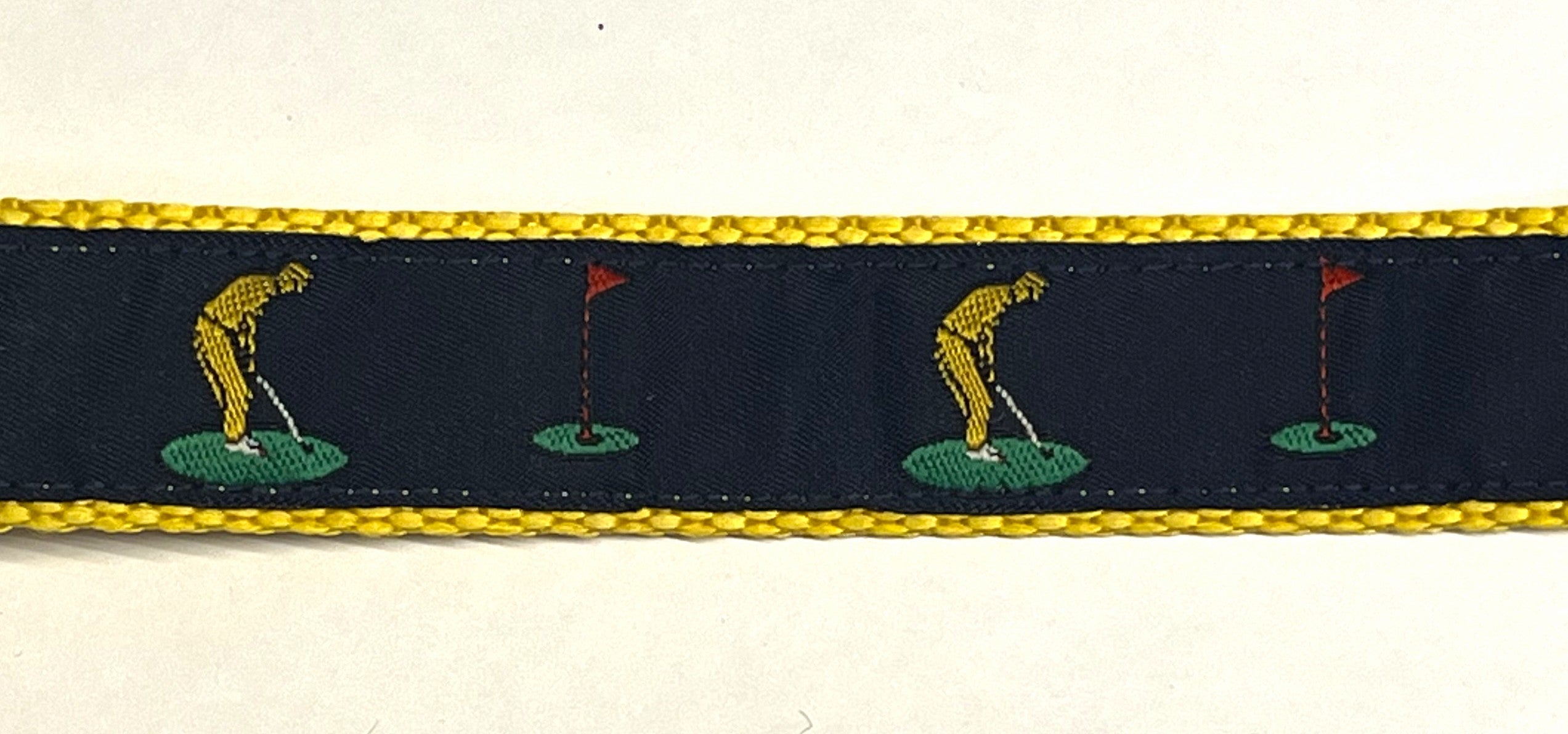 Navy Blue with Golfer Dog Collar 1in