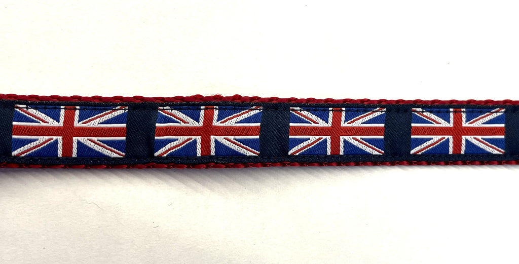 Navy Blue with Union Jack Dog Collar 3/4