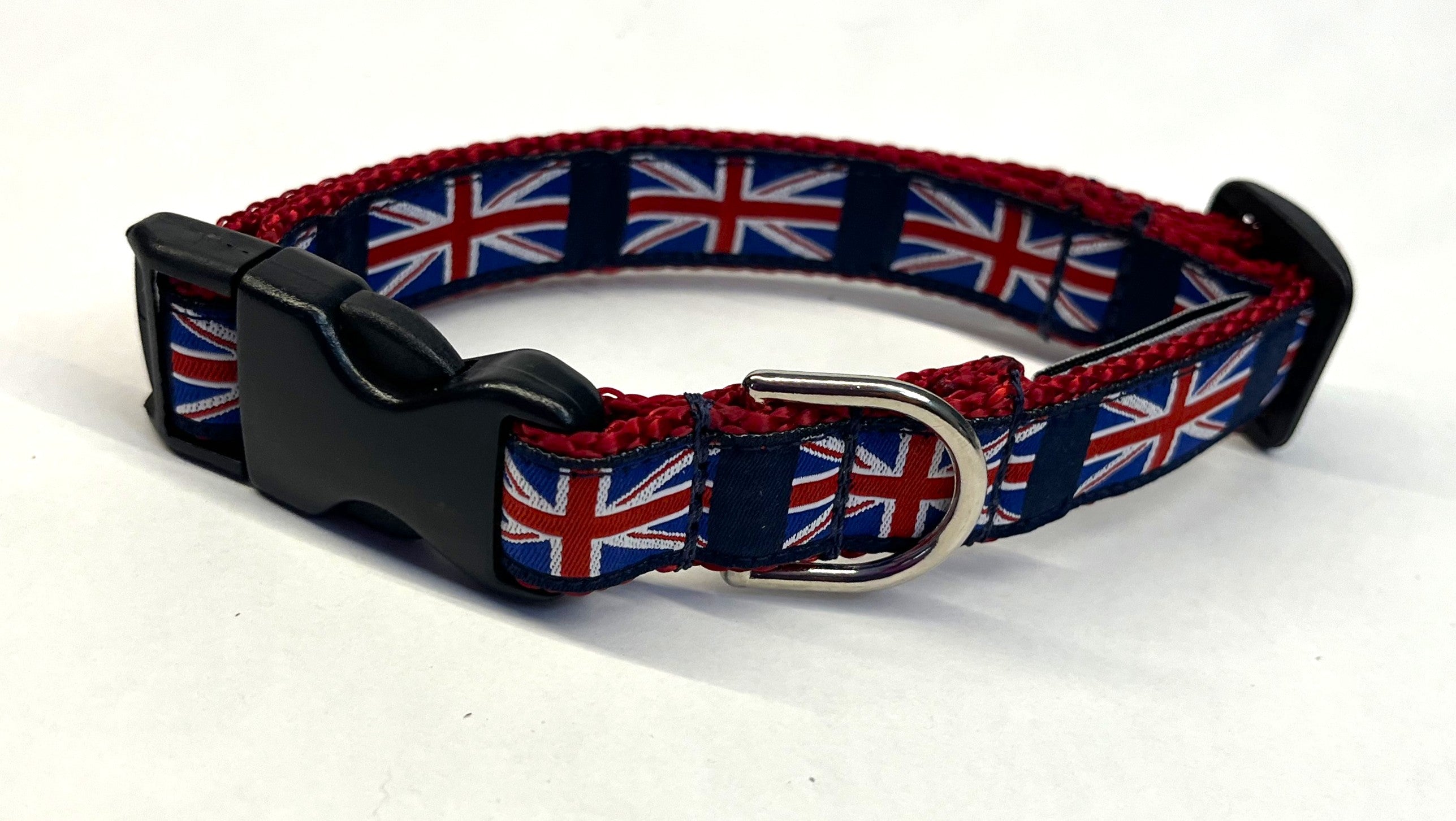 Navy Blue with Union Jack Dog Collar 3/4