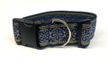 Navy, Gold, and Blue Medallion Design Dog Collar 2in