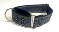 Navy, Gold, and Blue Medallion Design Martingale Collar 2in