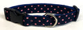 Navy with Pink Polka Dots Dog Leash 1in
