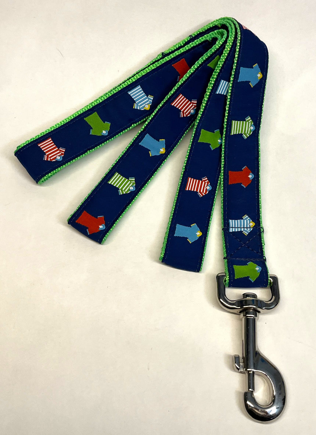 Navy with Polo Shirts Dog Leash 1in