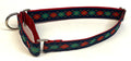 Navy with Red Green and Yellow Argyle Martingale Collar 1in