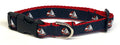 Navy with Sailboats Dog Collar 3/4