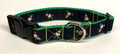 Navy with Snowmen Dog Collar 1in