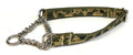 Olive Camo Chain Martingale Collar 1/2