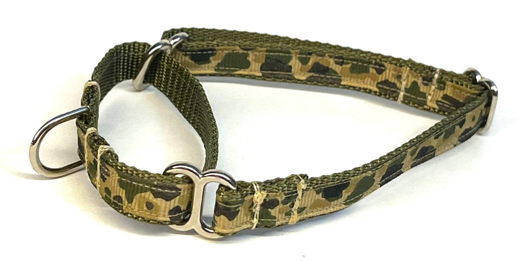 Olive Camo Martingale Collar 1/2