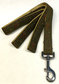 Olive, Tan, Red Paisley Design Dog Leash 1in