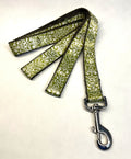 Olive with White Leaf Pattern Dog Leash 1in