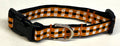 Orange, Black, and White Plaid Dog Collar 1/2