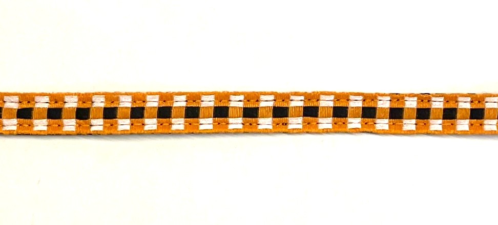 Orange, Black, and White Plaid Cat Collar