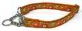 Orange, Pink, Yellow, and Green Swoosh and Dots Chain Martingale Collar 1in