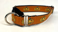 Orange with Jack-o-Lanterns Martingale Collar 1in