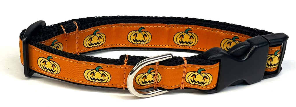 Jack-o'-Lantern Dog Collar 3/4