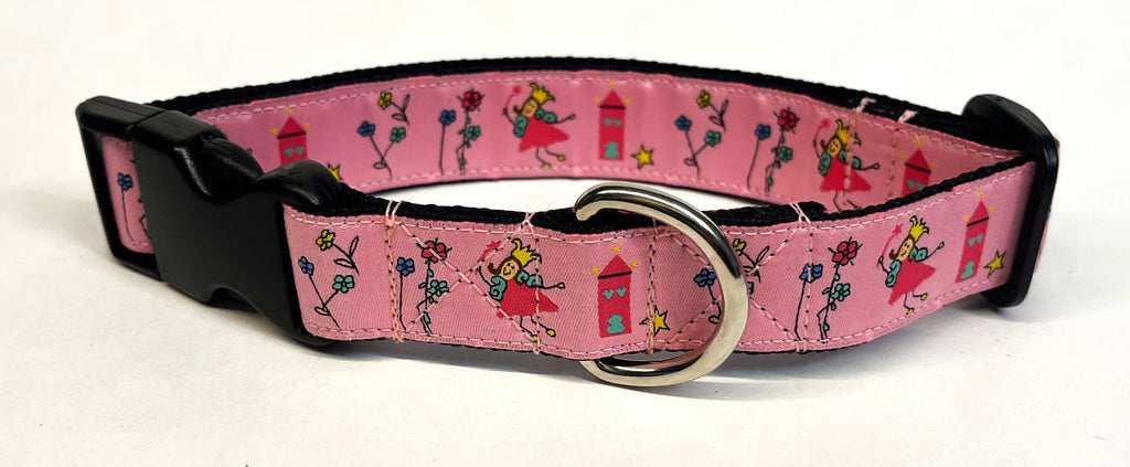 Pink Fairy Princess Dog Collar 1in