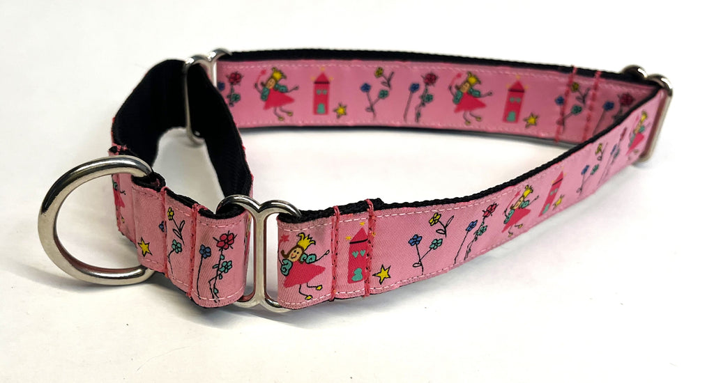Pink Fairy Princess Martingale Collar 1in