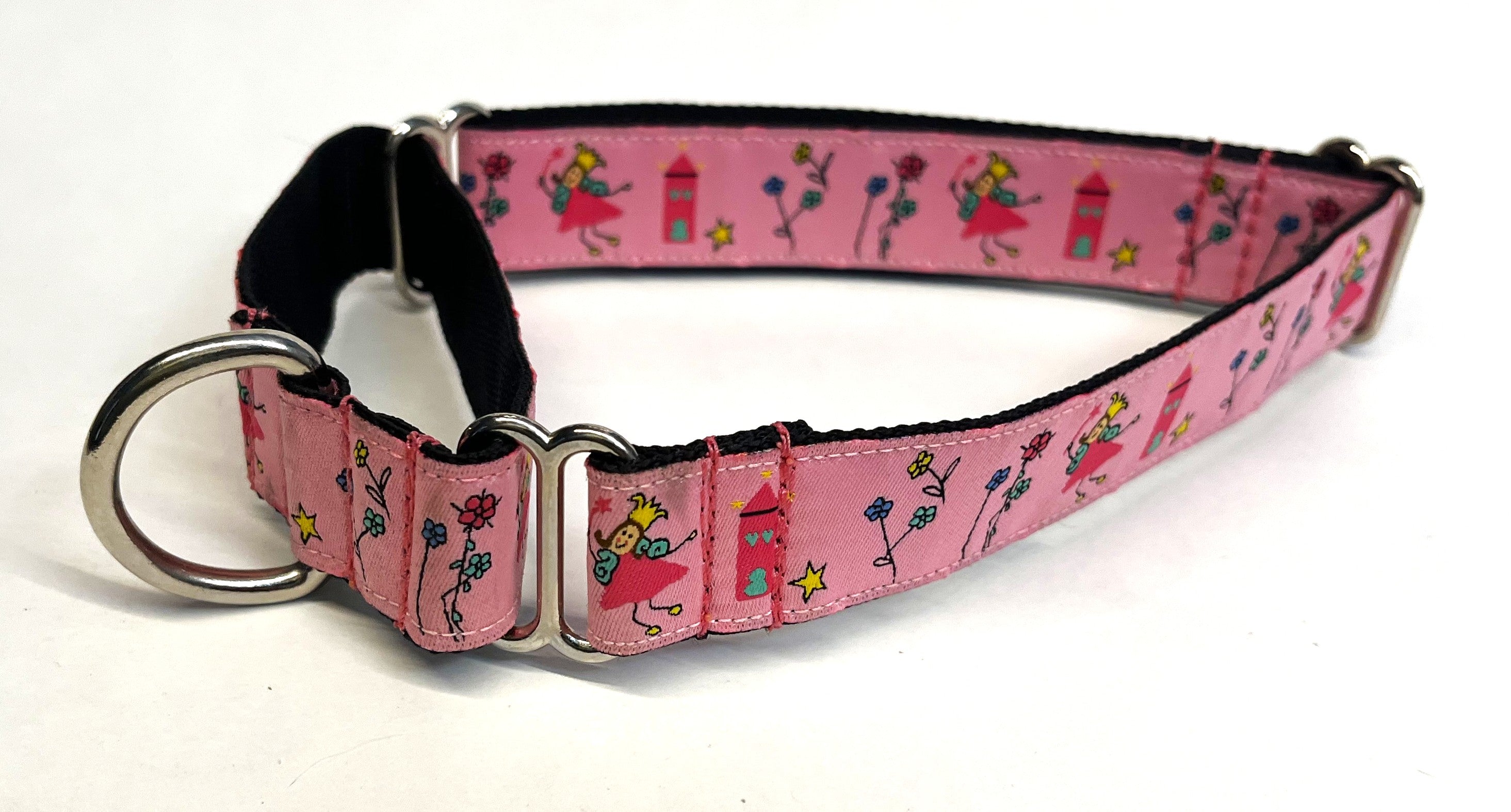 Pink Fairy Princess Martingale Collar 1in