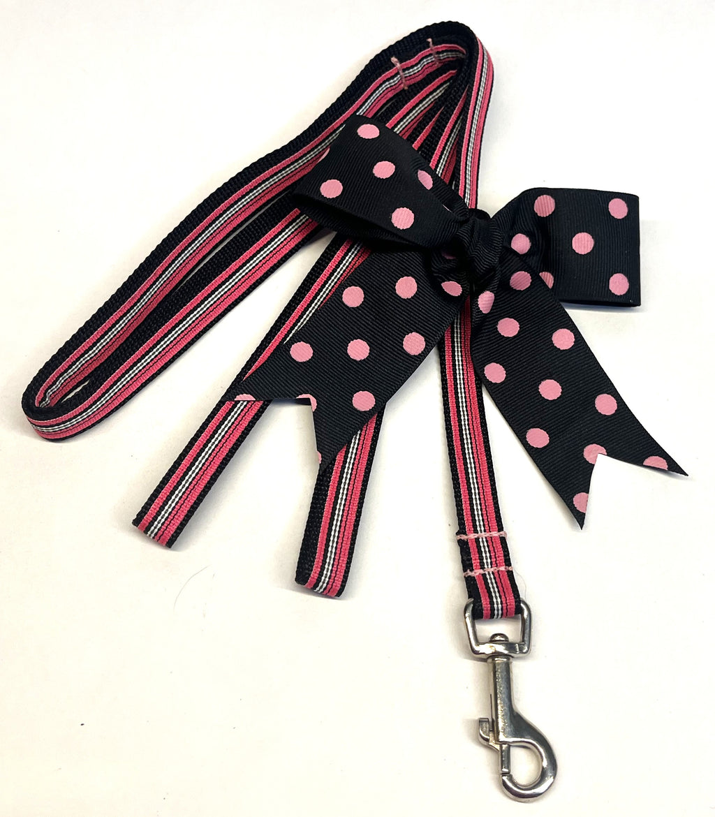 Pink, Black, and White Stripes Dog Leash 1/2