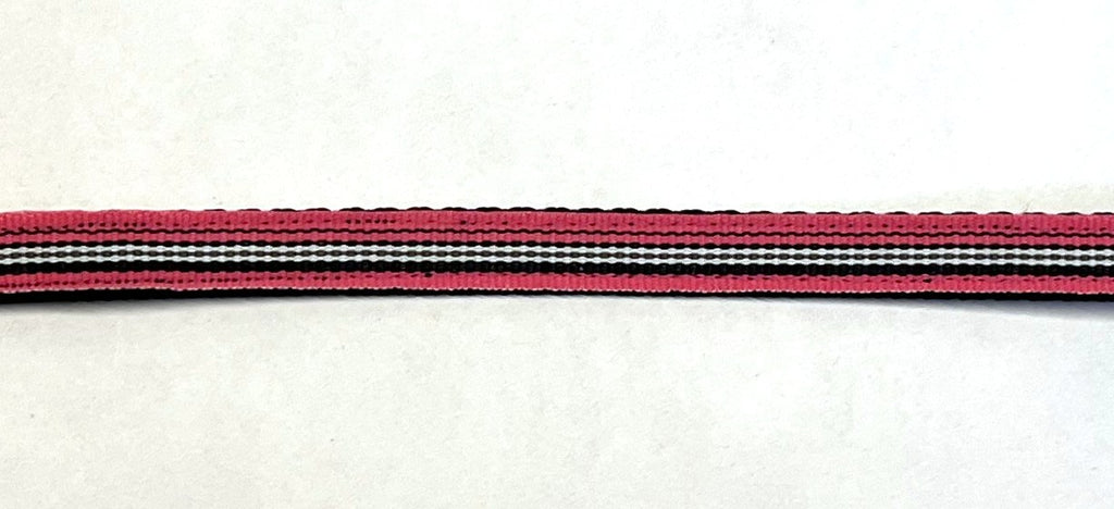 Pink, Black & White Stripe Cat Collar
