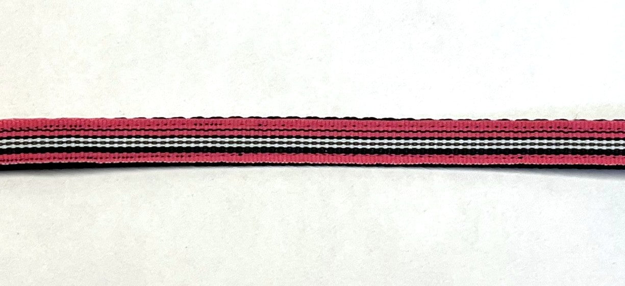 Pink, Black & White Stripe Cat Collar