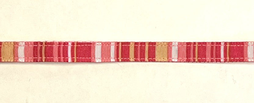 Pink, Light Pink, Tan, and White Vertical Stripe Cat Collar