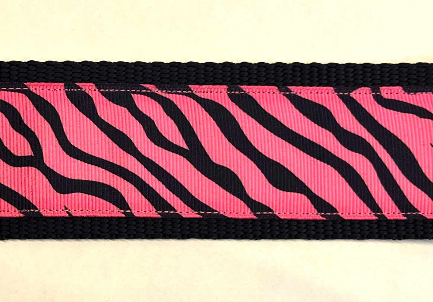 Pink Zebra Print Martingale Collar 2in
