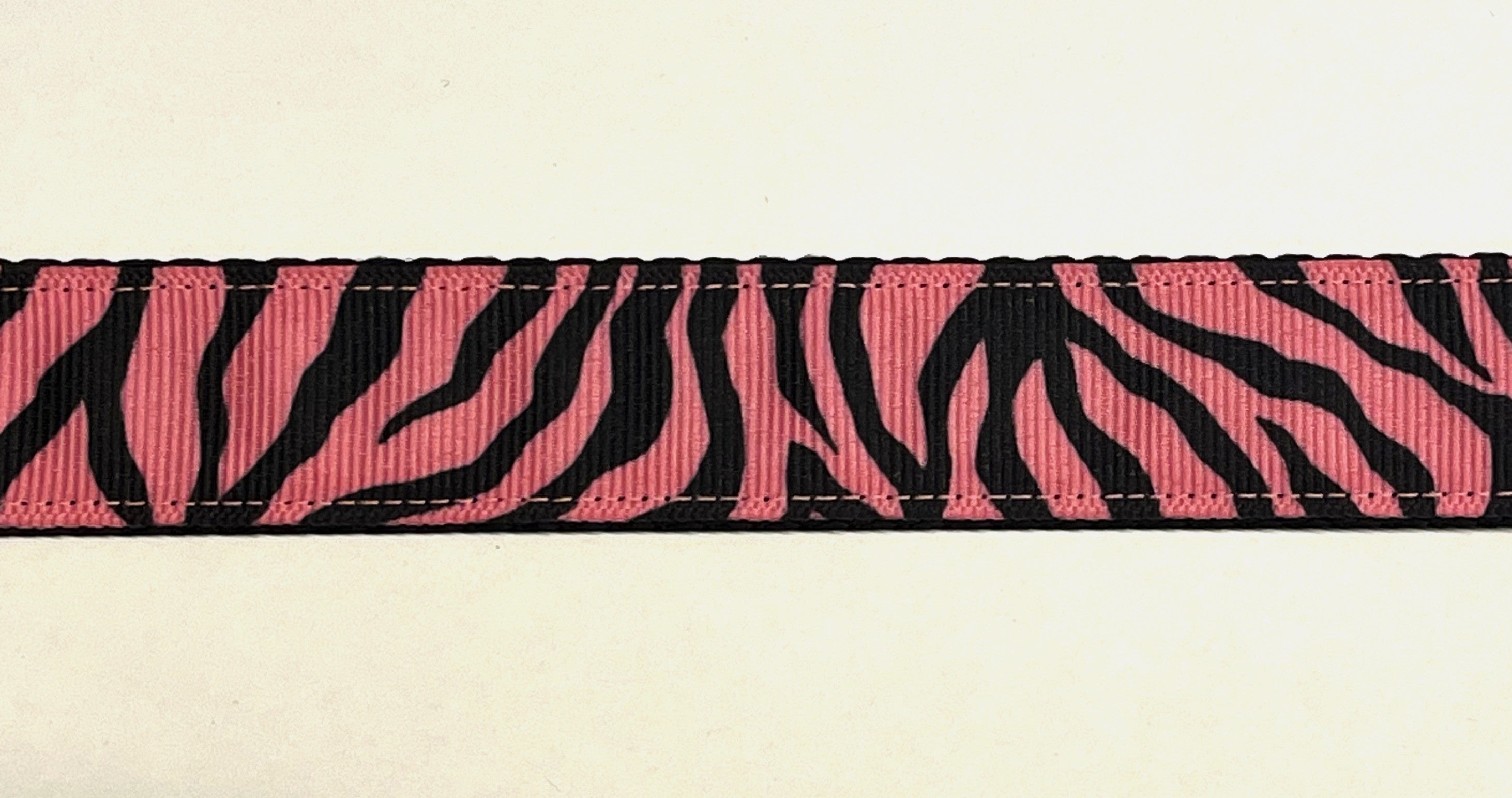 Pink Zebra Print Martingale Collar 1in