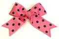 Pink with black dots collar bow