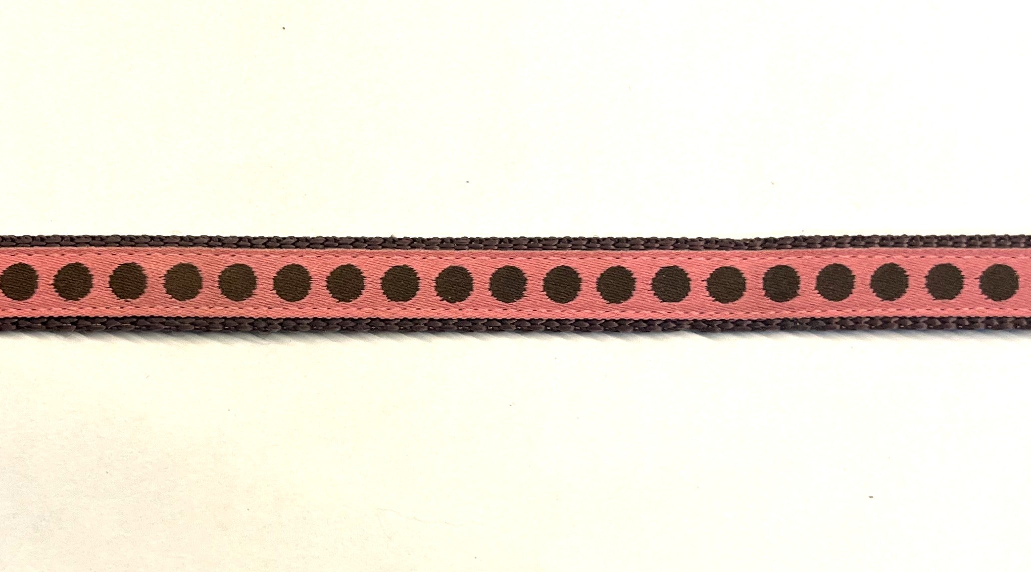 Pink with Brown Dots Chain Martingale Collar 1/2