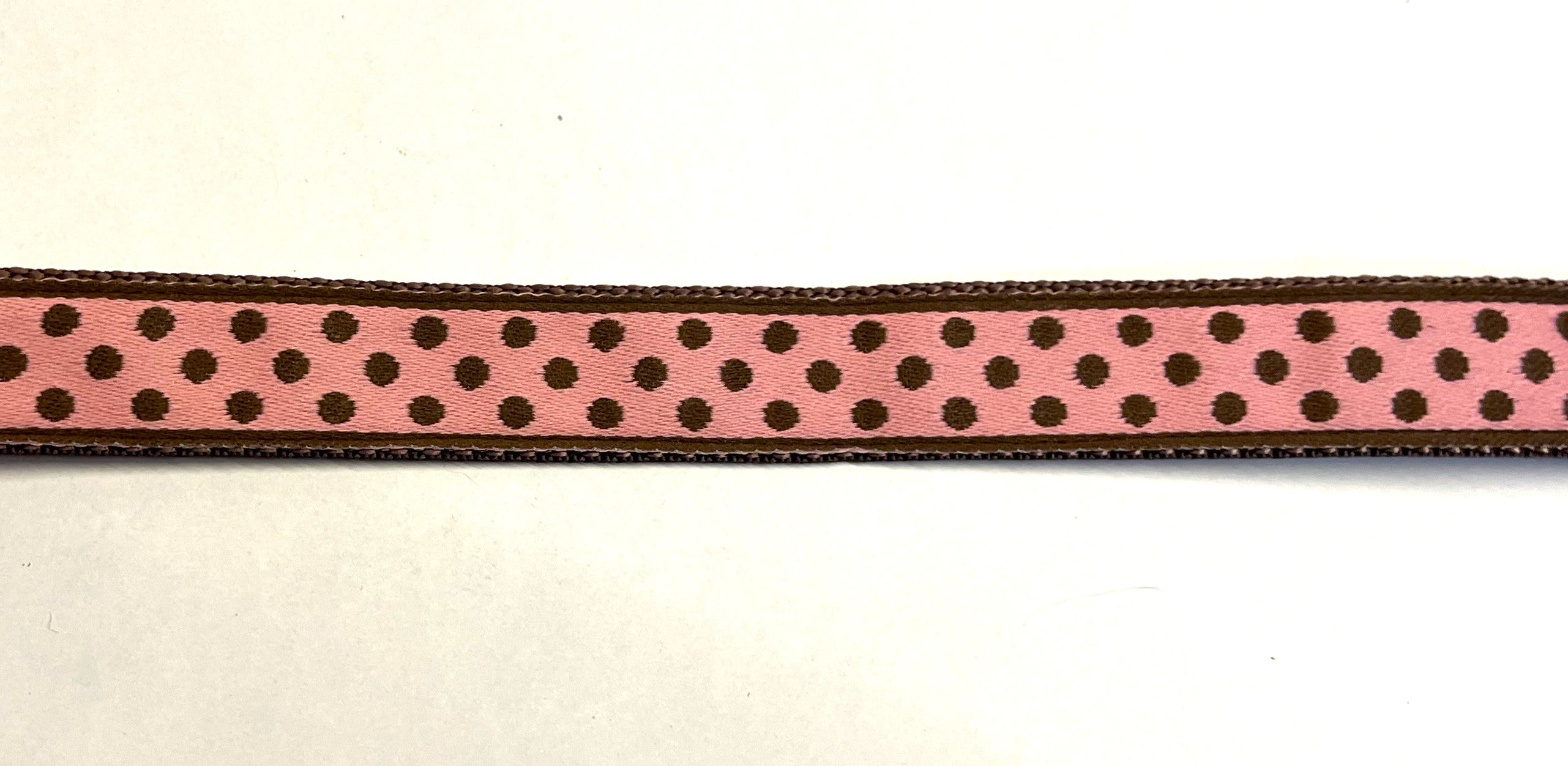 Pink with Brown Polka Dots Martingale Collar3/4