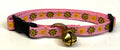 Pink with Brown and Orange Flowers Cat Collar